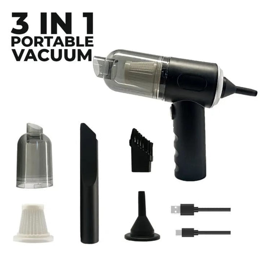 3-in-1 Portable Wireless Vacuum Cleaner for Home, Car & Laptop