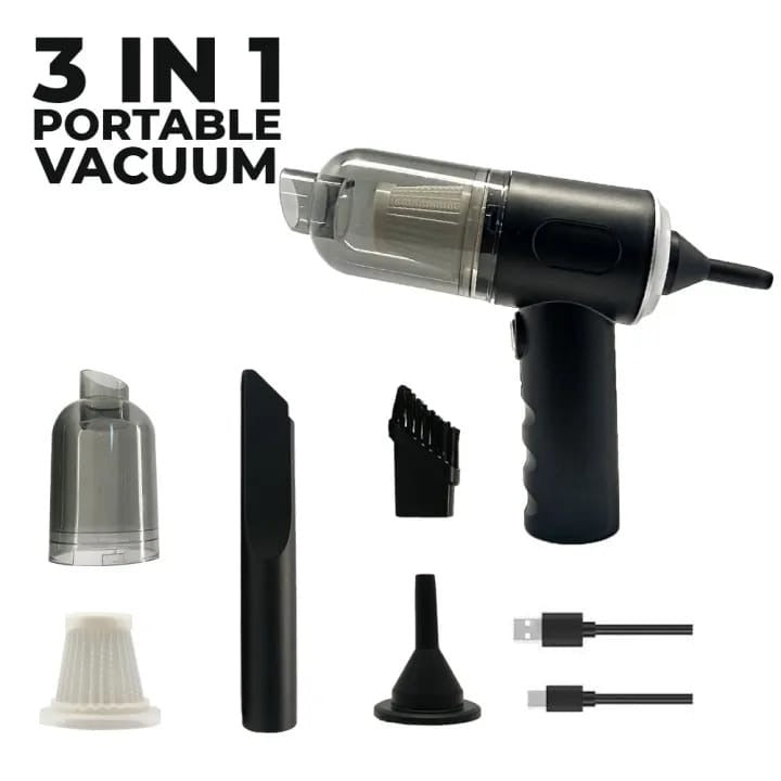 3-in-1 Portable Wireless Vacuum Cleaner for Home, Car & Laptop