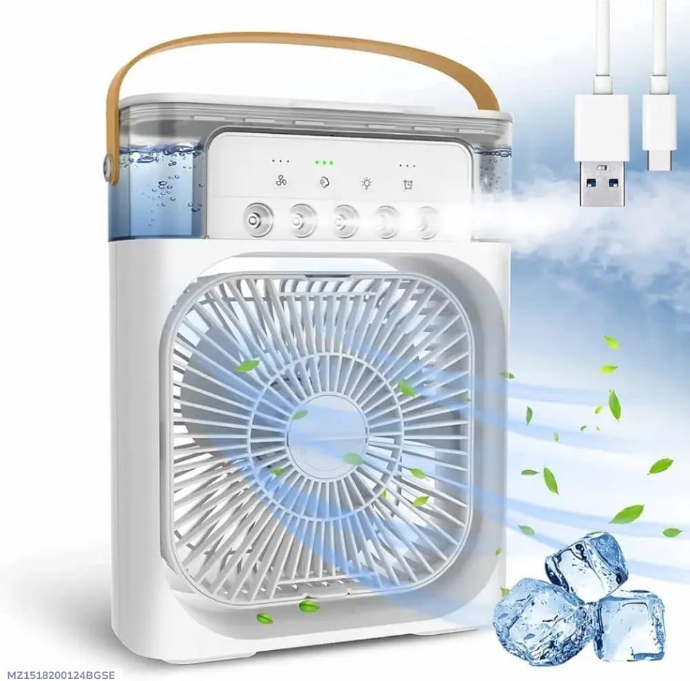 Multi-Function Portable Desktop Air Cooler Fan - High-Velocity Cooling with LED Lighting