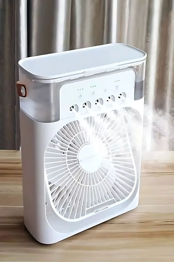 Multi-Function Portable Desktop Air Cooler Fan - High-Velocity Cooling with LED Lighting