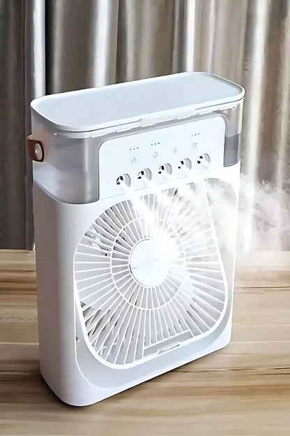 Multi-Function Portable Desktop Air Cooler Fan - High-Velocity Cooling with LED Lighting
